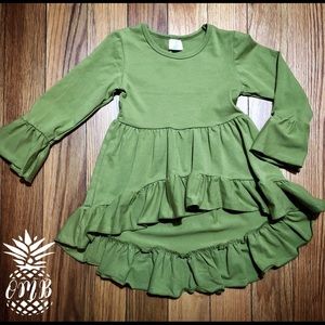 Girls Green High Low